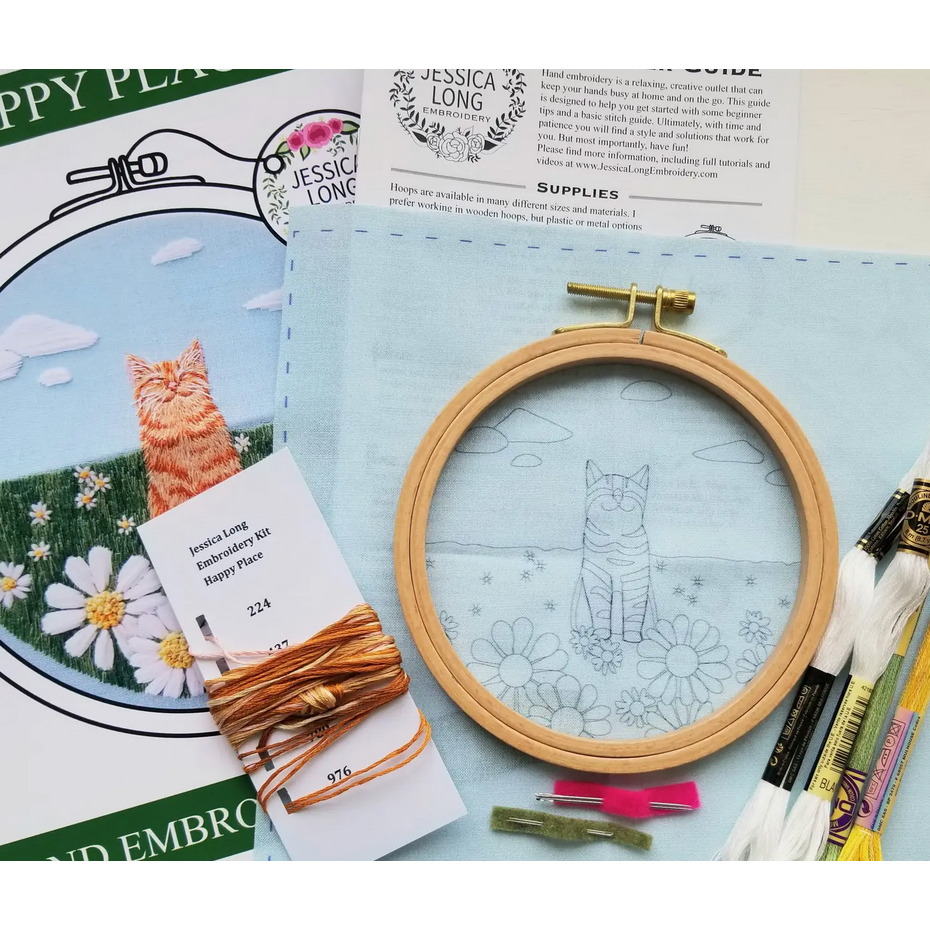 Jessica Long Embroidery | Happy Place Embroidery Kit