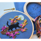 Jessica Long Embroidery | Mini Black Cat & Full Moon Embroidery Kit