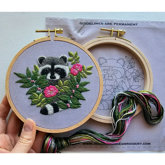 Jessica Long Embroidery | Racoon Embroidery Kit