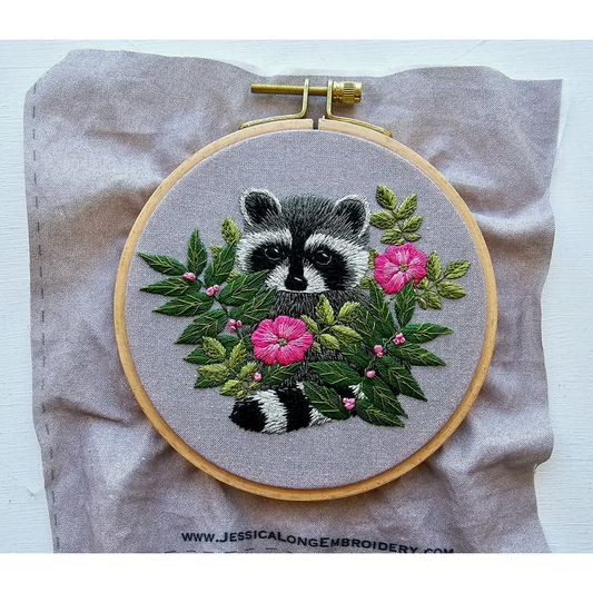 Jessica Long Embroidery | Racoon Embroidery Kit
