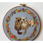 Jessica Long Embroidery | Sea Otters Enamel Needle Minder