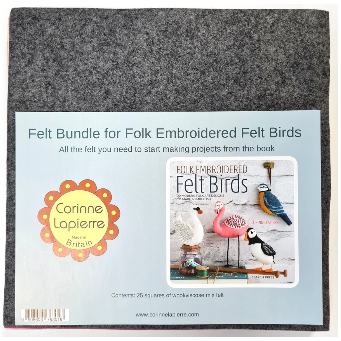 Corrine Lapierre | Felt Bundle for book: Folk Embroidered Felt Birds