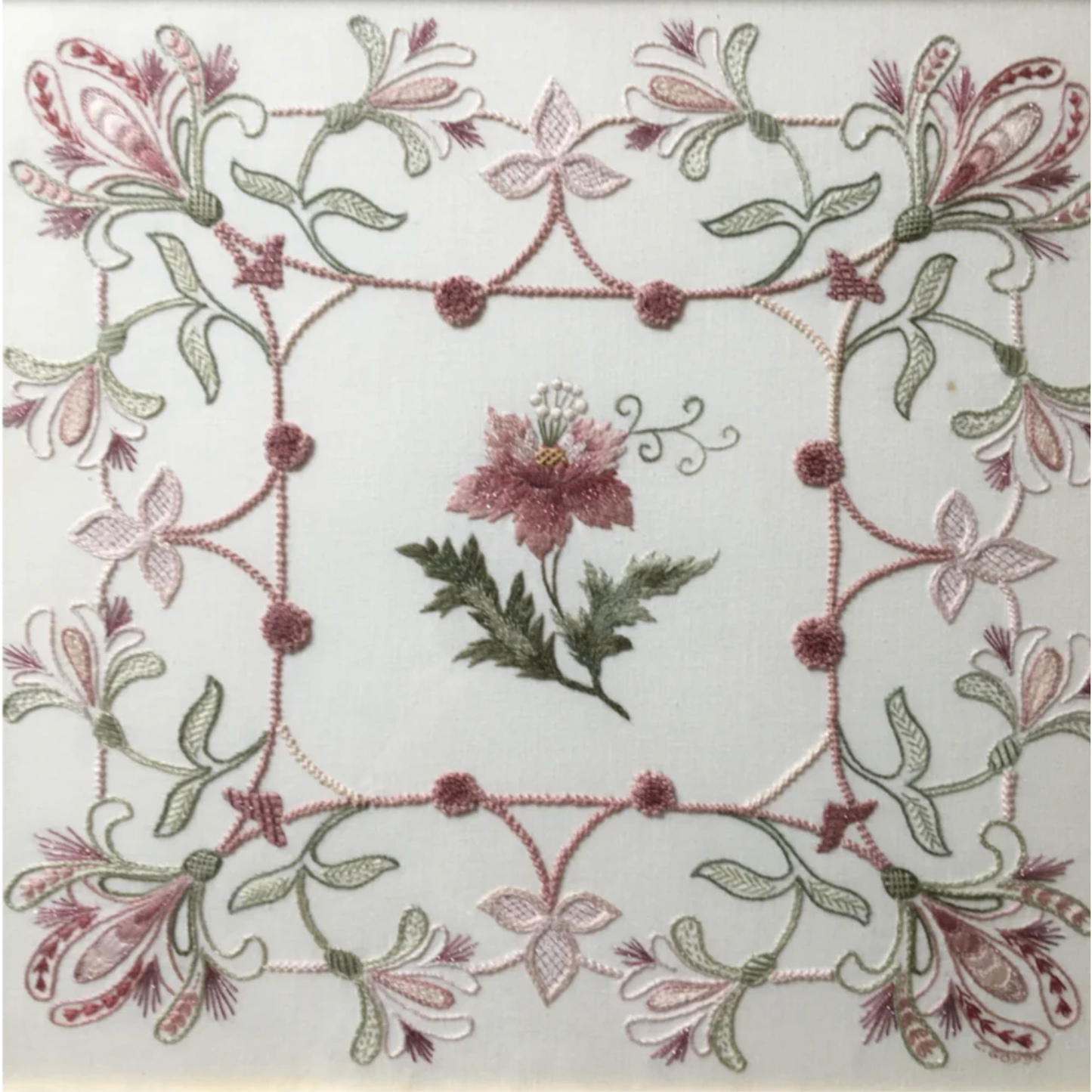 Roseworks Embroidery Designs | Jacobean Embroidery Pattern