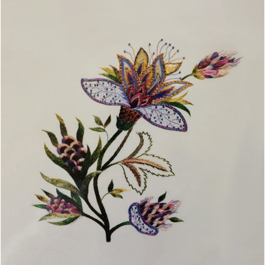 Roseworks Embroidery Designs | Exotic Flower Embroidery Pattern