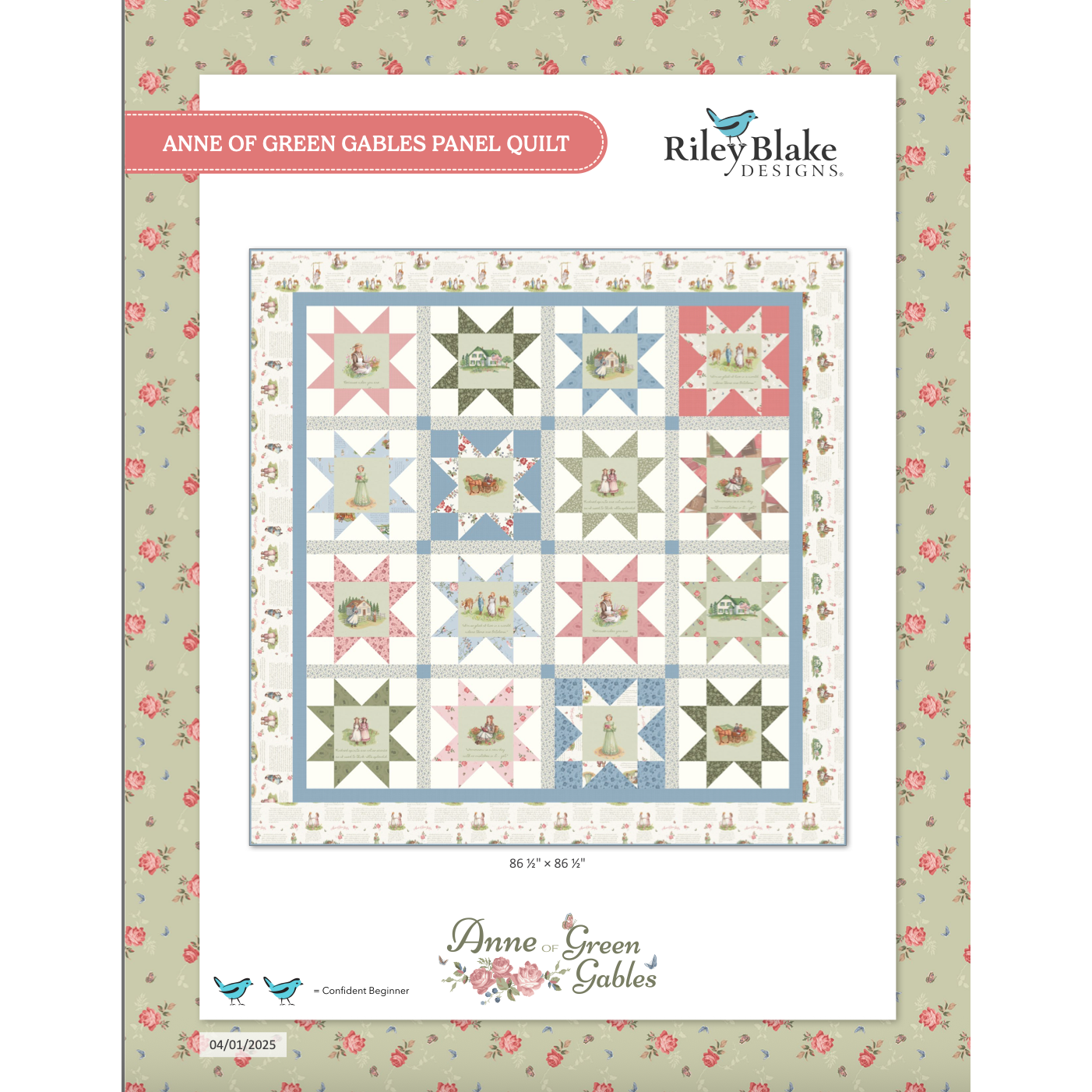 Anne of Green Gables™ 2 Panel Quilt Kit