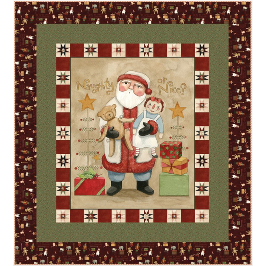 Naughty or Nice Panel Quilt Kit