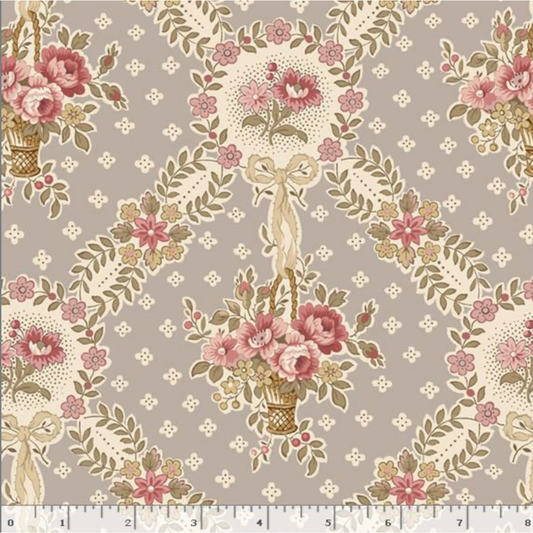Summer House ~ Floral Basket ~ R521295D  GREY