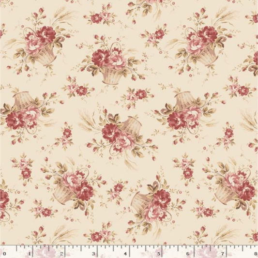 Summer House ~ Tossed Basket ~ ﻿﻿R521299D CREAM