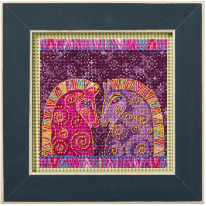 2025 Laurel Burch | Fuchsia Mares Cross Stitch Kit