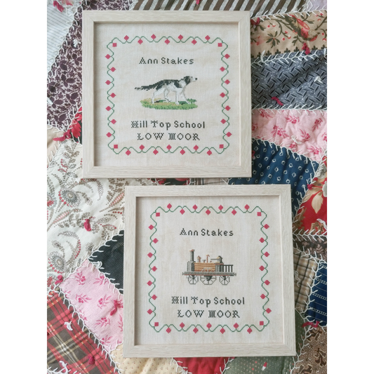 Mojo Stitches | Anne Stakes: Antique Reproduction Sampler Pair NM25