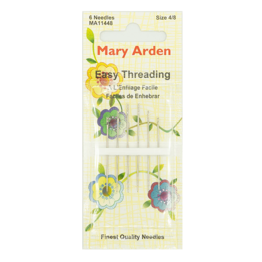 Mary Arden Self Easy Threading Needles Assorted Sizes 4/8 6ct