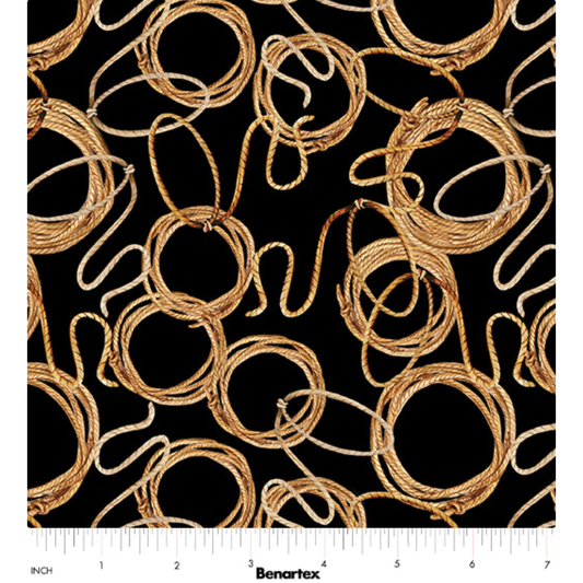 Gone Country ~ Lasso Allover 14798-12 Black