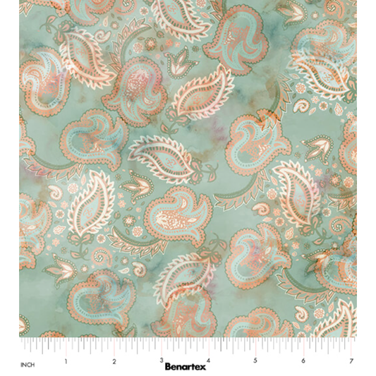 Gone Country ~ Paisley 14804-83 Seafoam
