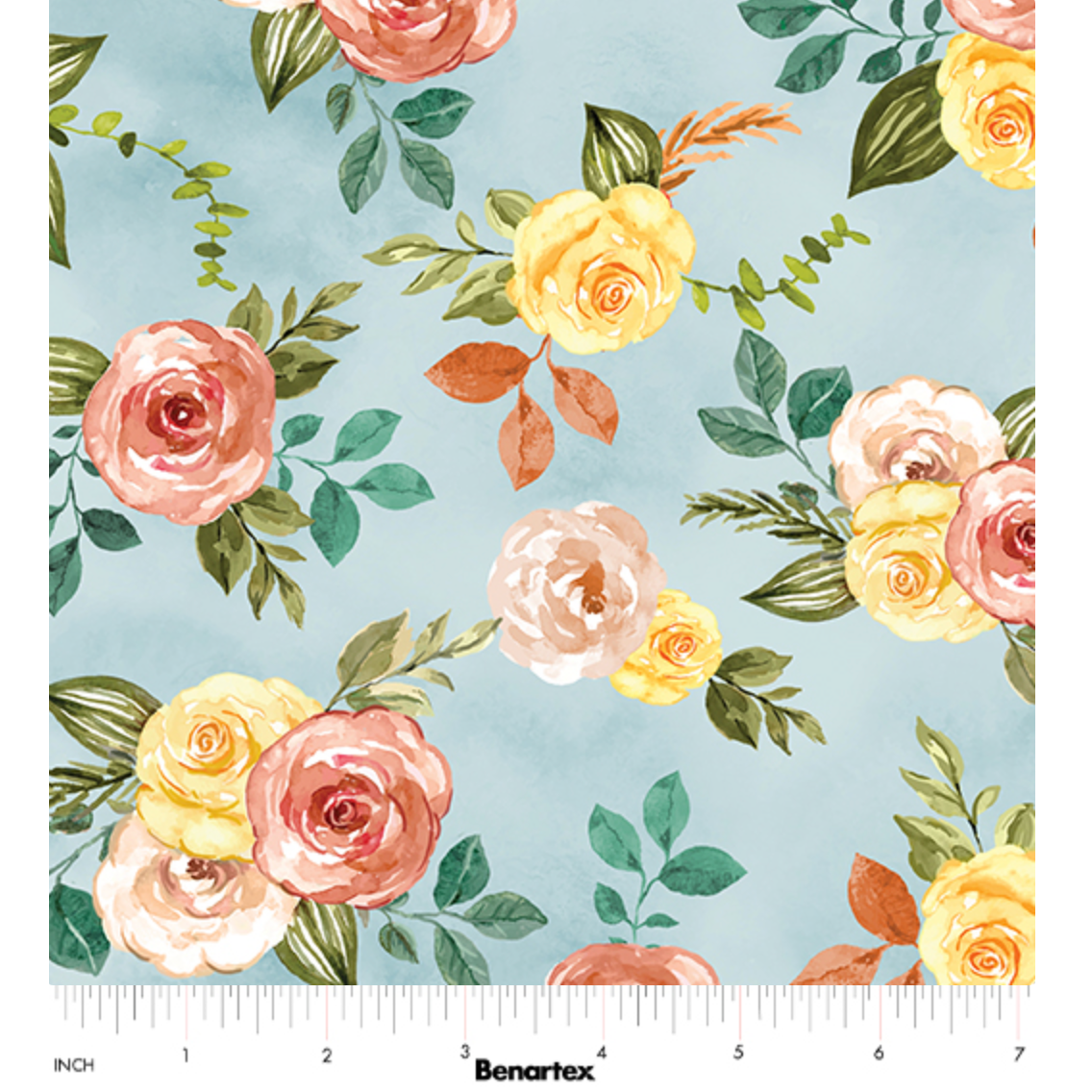 Gone Country ~ Floral 14805-50 Light Blue