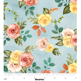 Gone Country ~ Floral 14805-50 Light Blue
