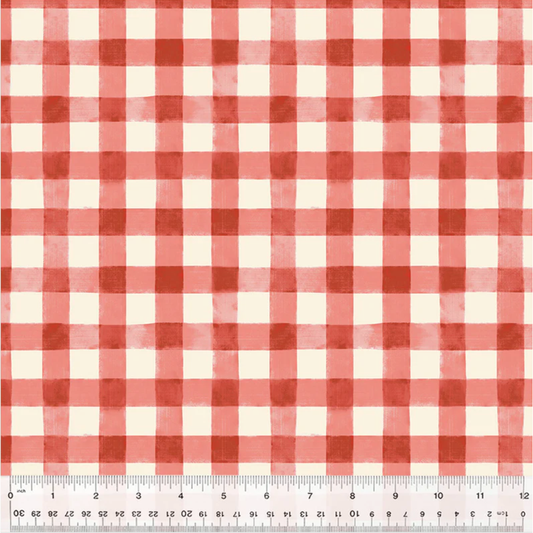 Highland Hooves ~ Picnic Plaid 54463-7 Barn Red