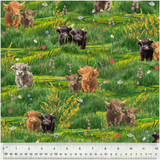 Highland Hooves ~ Highland Calves 54459-1 Highland Green