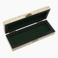6-1/2" Skeleton-On-Coffin Black Scrimshaw Ox Bone Decorative Needlework Box