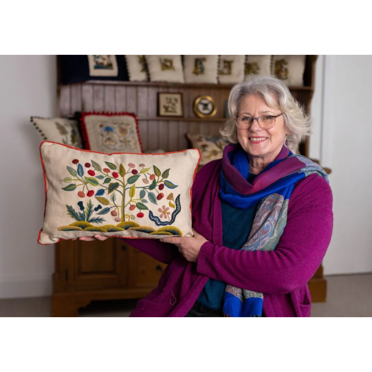 The Crewel Work Company | Gawthorpe Cherry Tree Crewel Embroidery Kit