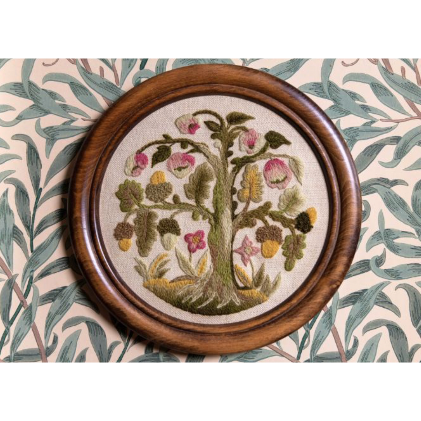 The Crewel Work Company | Elizabethan Oakapple Tree Kit Crewel Embroidery Kit