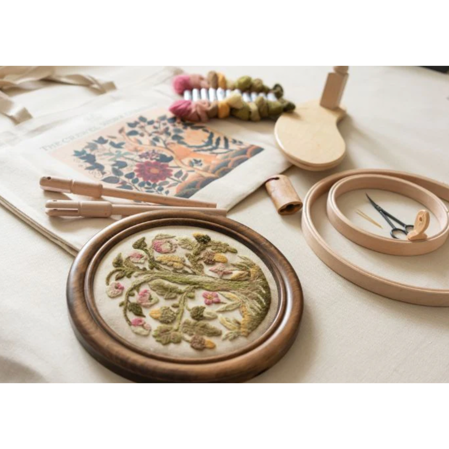 The Crewel Work Company | Elizabethan Oakapple Tree Kit Crewel Embroidery Kit