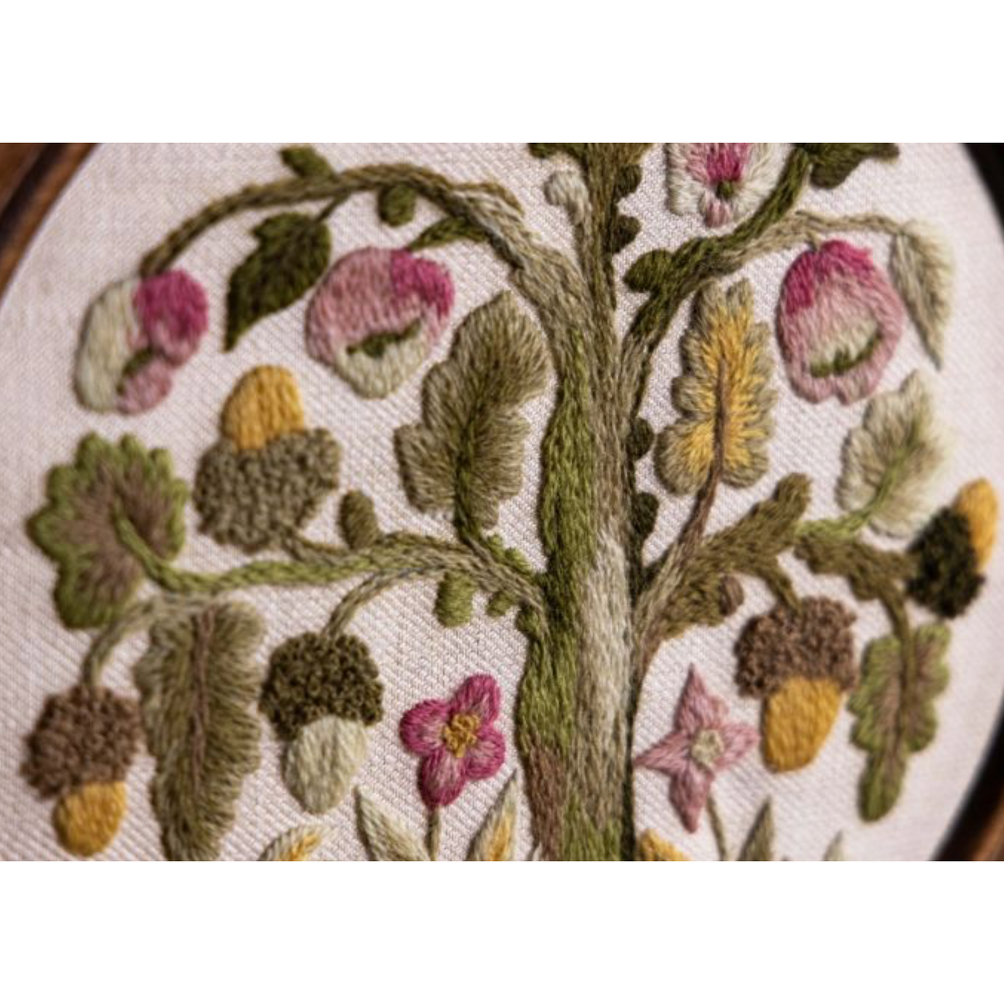 The Crewel Work Company | Elizabethan Oakapple Tree Kit Crewel Embroidery Kit