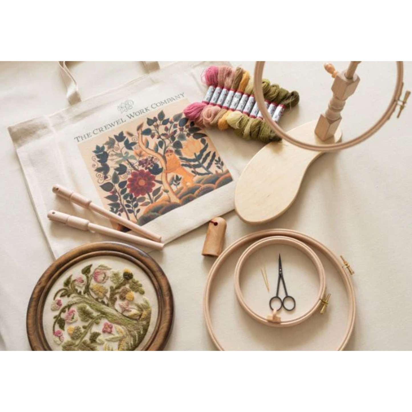 The Crewel Work Company | Elizabethan Oakapple Tree Kit Crewel Embroidery Kit