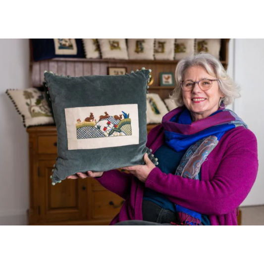 The Crewel Work Company | Rabbits at Dawn Crewel Embroidery Kit