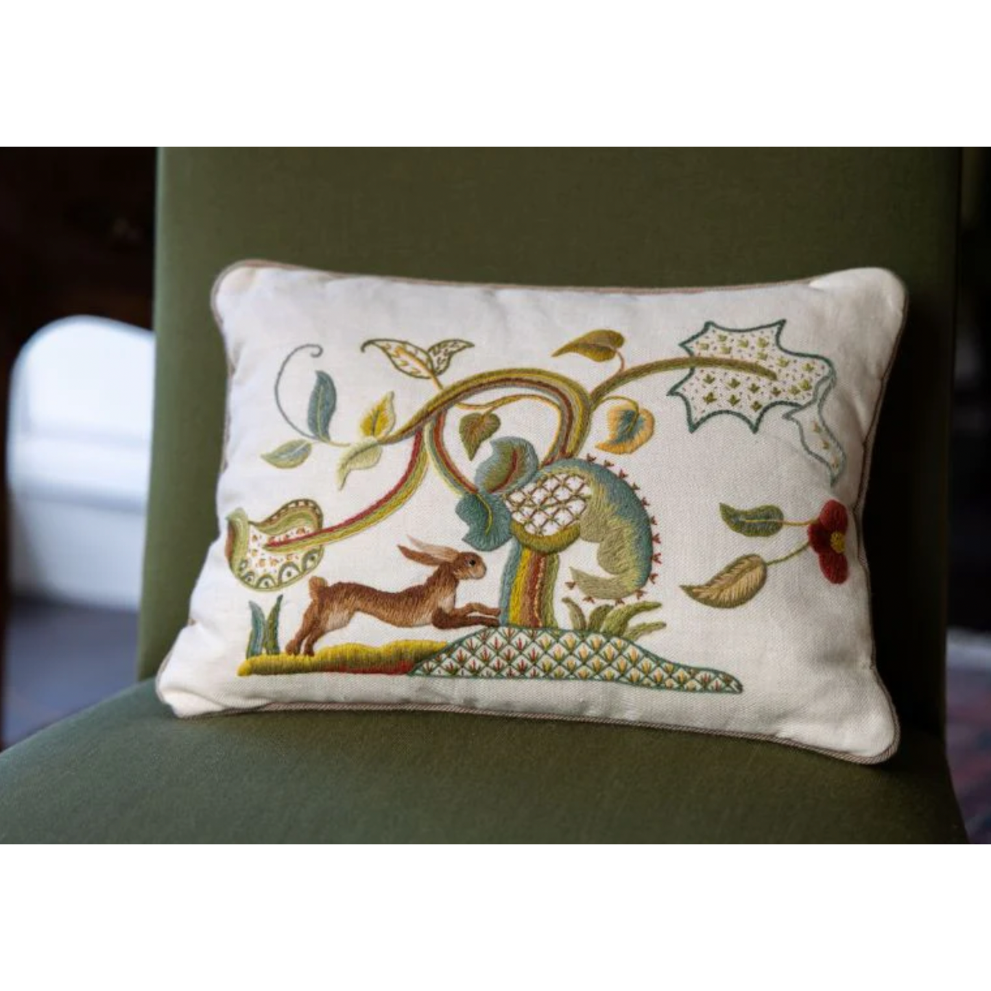 The Crewel Work Company | Running Hare Crewel Embroidery Kit