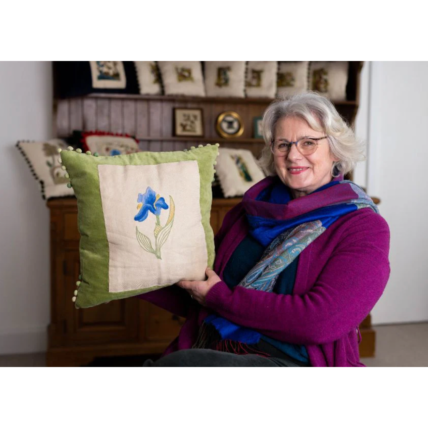 The Crewel Work Company | Spring Iris Kit Crewel Embroidery Kit