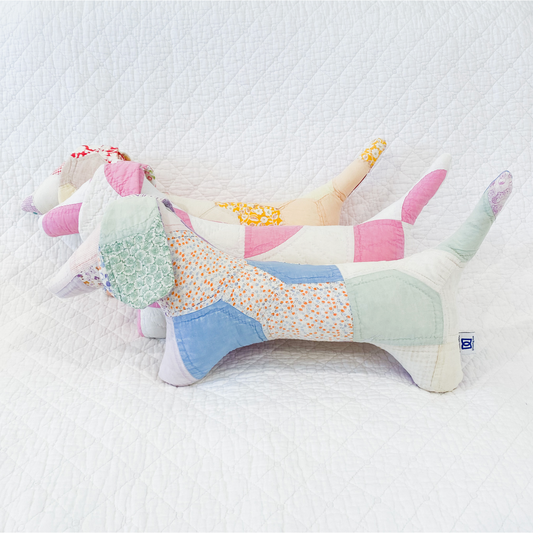 Dellwood Designs | Vintage Quilt Stuffed Dog