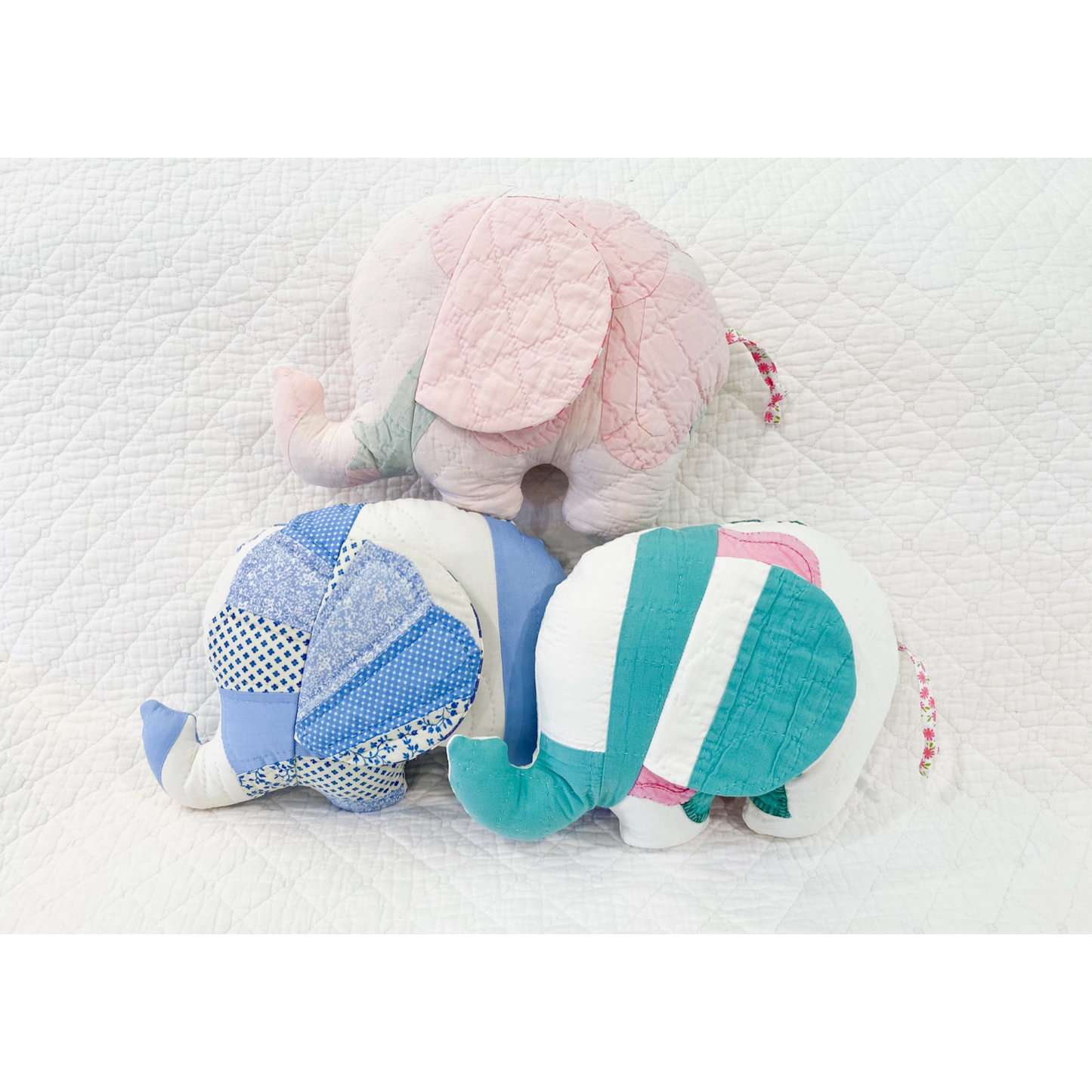 Dellwood Designs | Vintage Quilt Stuffed Elephant