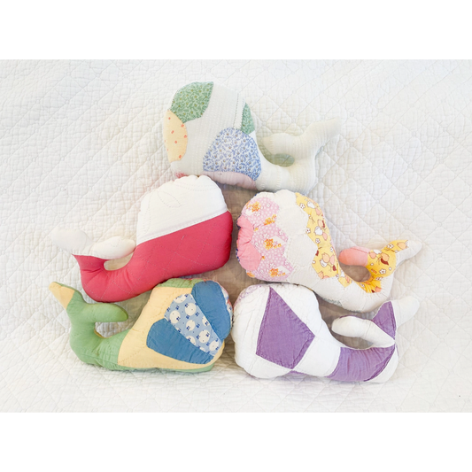 Dellwood Designs | Vintage Quilt Stuffed Whale