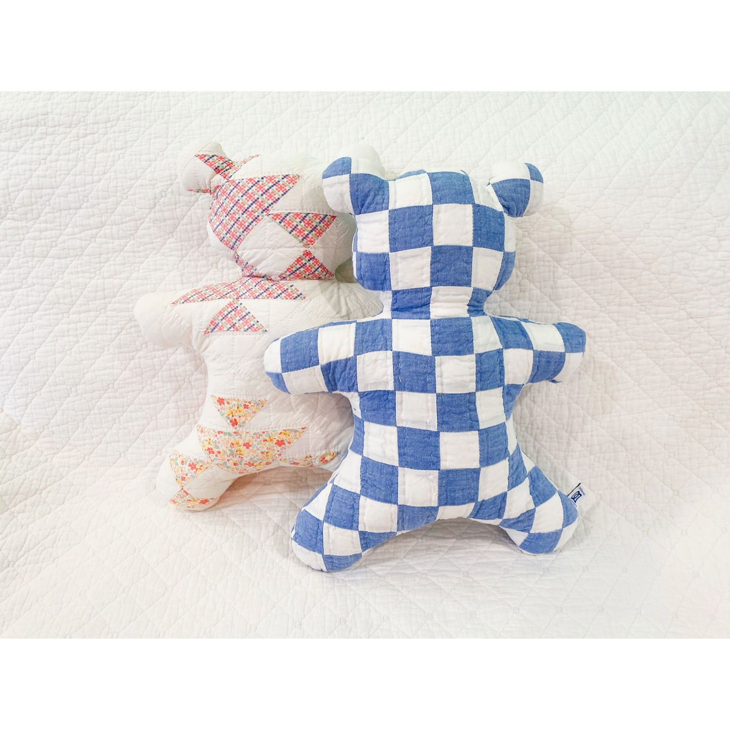 Dellwood Designs | Vintage Quilt Stuffed Teddy Bear