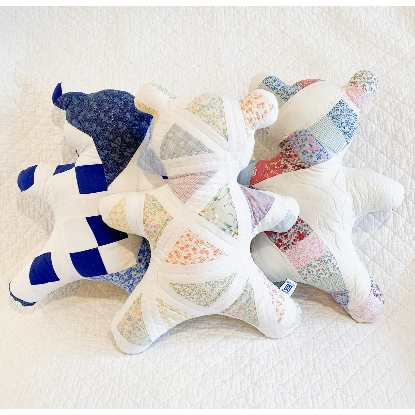Dellwood Designs | Vintage Quilt Stuffed Teddy Bear