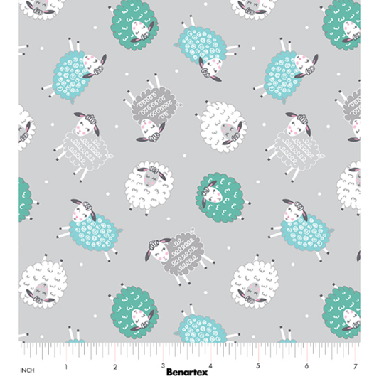 Sweet Little Lamb ~ Dreamy Little Lamb 14965-08 Gray