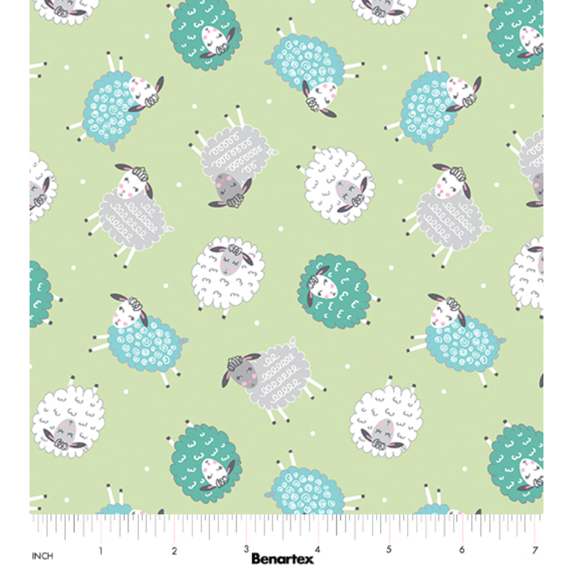 Sweet Little Lamb ~ Dreamy Little Lamb 14965-44 Green