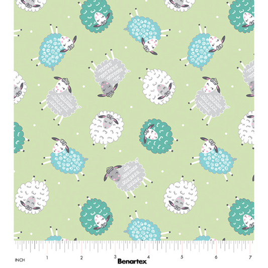 Sweet Little Lamb ~ Dreamy Little Lamb 14965-44 Green