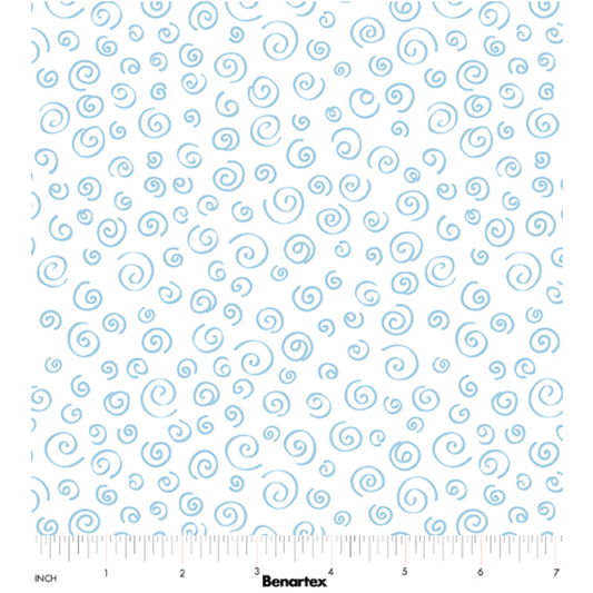 Sweet Little Lamb ~ Dreamy Swirls 14966-09 White