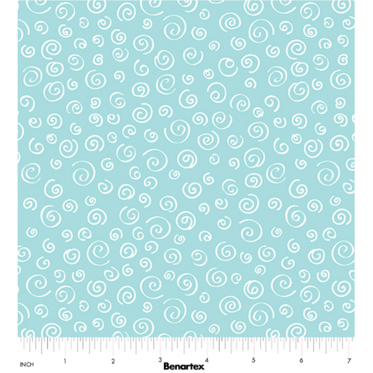Sweet Little Lamb ~ Dreamy Swirls 14966-84 Aqua