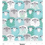 Sweet Little Lamb ~ Cozy Lamb 14968-84 Aqua
