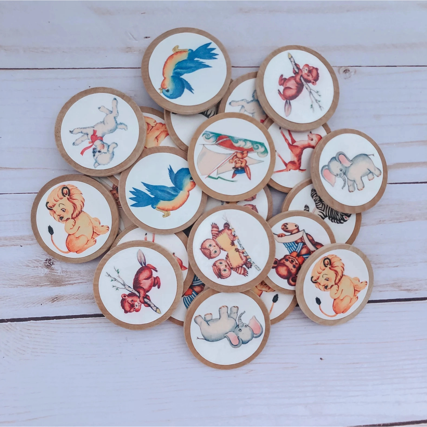 Little Vintage Tale | Retro Vintage Animal Matching Game