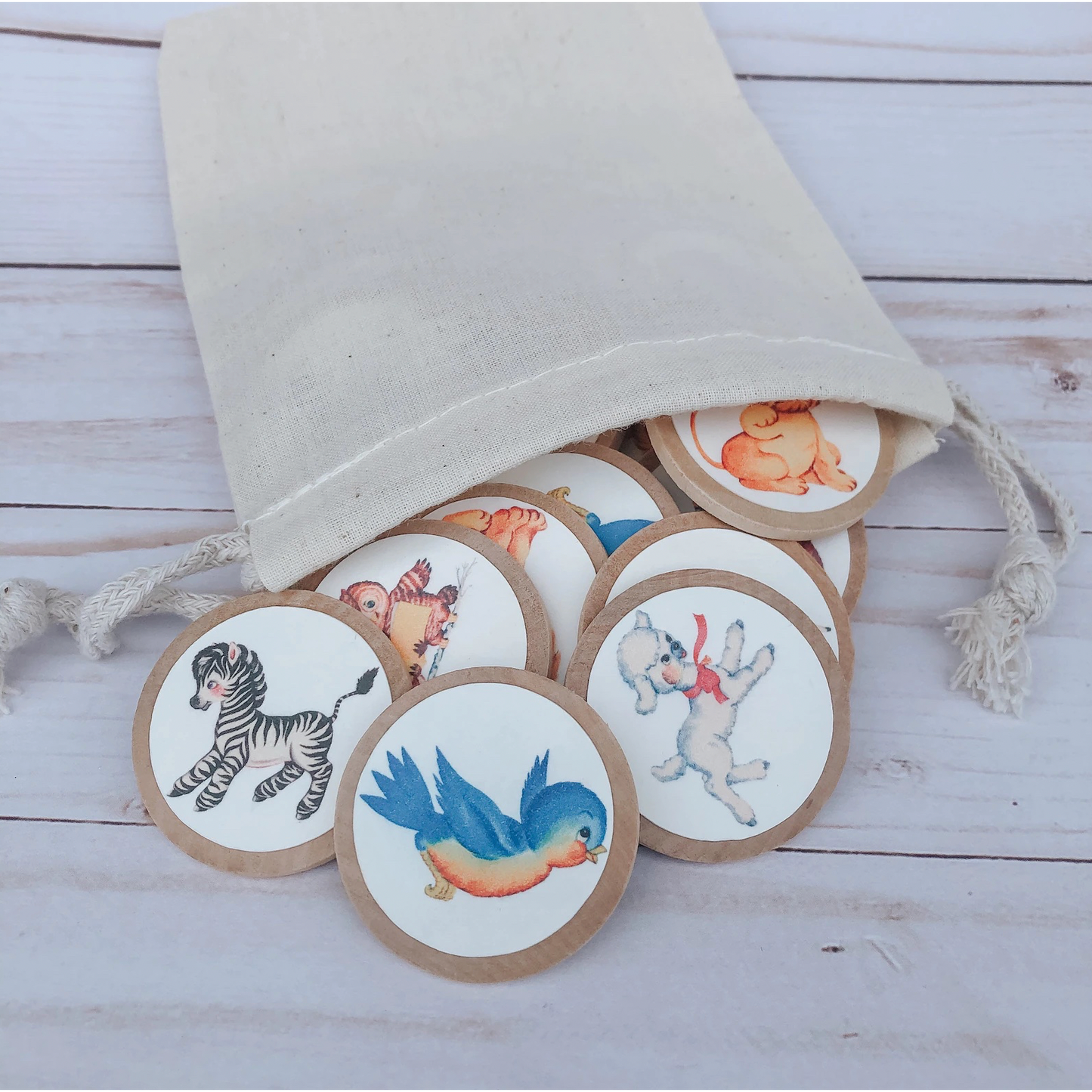 Little Vintage Tale | Retro Vintage Animal Matching Game