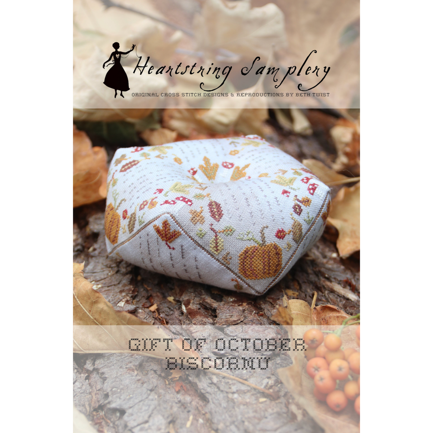 Heartstring Samplery | Gift of October Biscornu