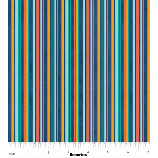 Under the Sea ~ Cabana Stripe 16531-23 Coral/Multi