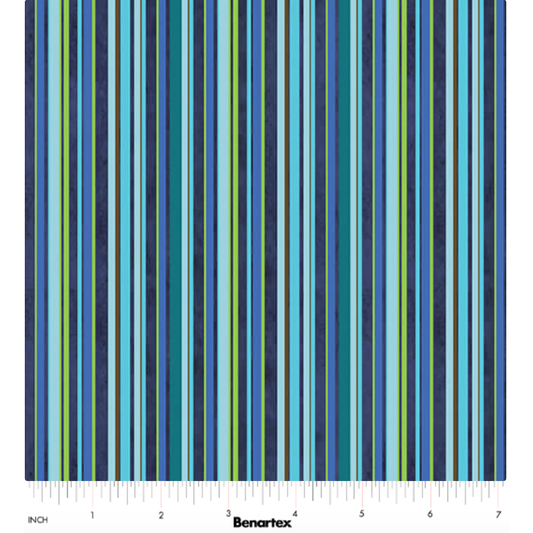 Under the Sea ~ Cabana Stripe 16531-83 Turquoise/Multi