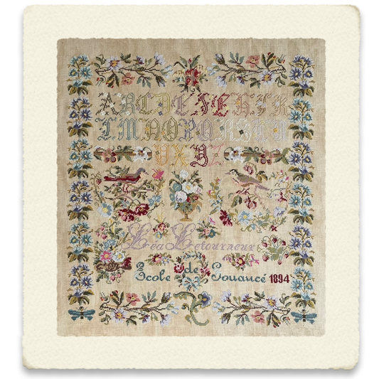 Reflets de Soie | Lea Letourneur 1895 Reproduction Sampler