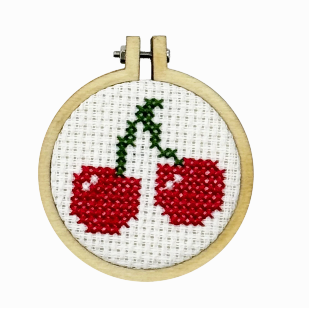 The Crafty Kit Company | 'I Love You Cherry Much!' Mini Matchbox Cross Stitch Kit