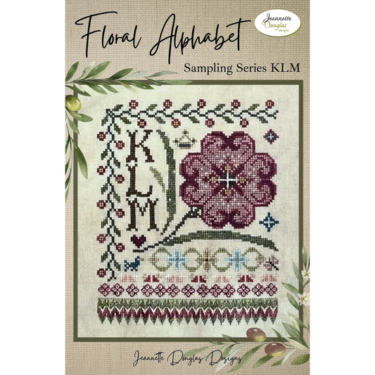 Jeannette Douglas Designs | Floral Alphabet Sampling Series - KLM