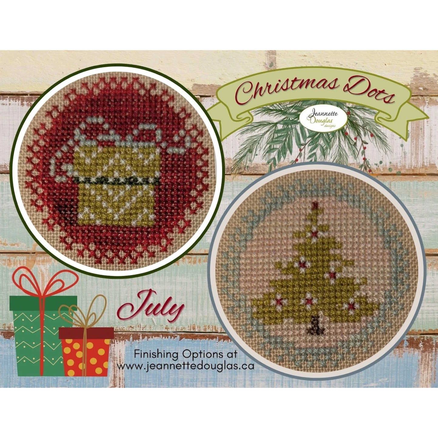 Jeannette Douglas Designs | Christmas Dots Series - July